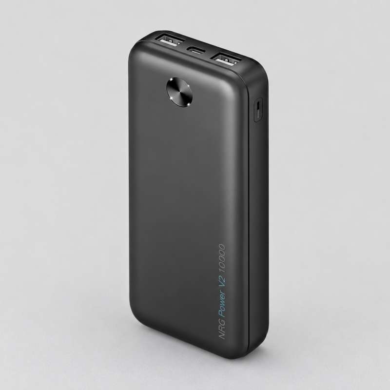 Внешний АКБ NRG Power V2 10000 мА-ч, 2A, 2xUSB, черный, Deppa