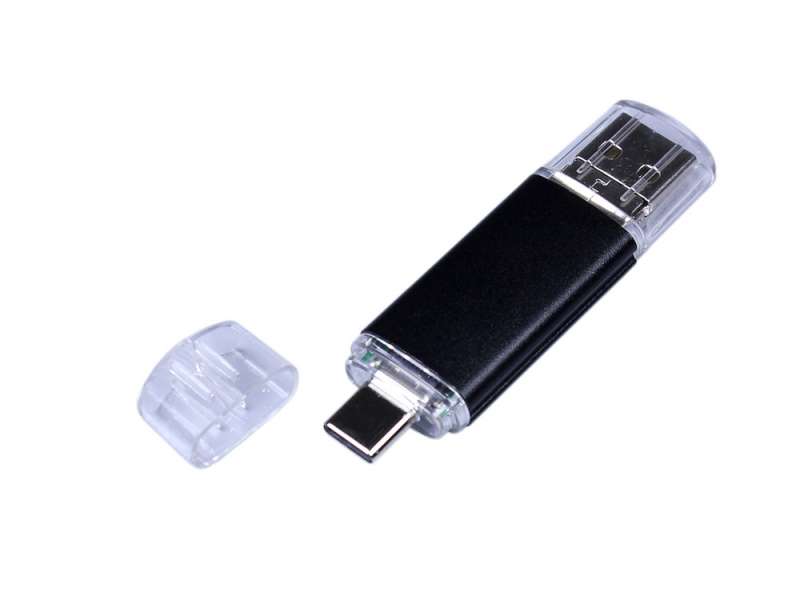USB-флешка на 32 Гб c двумя дополнительными разъемами MicroUSB и TypeC, черный №4