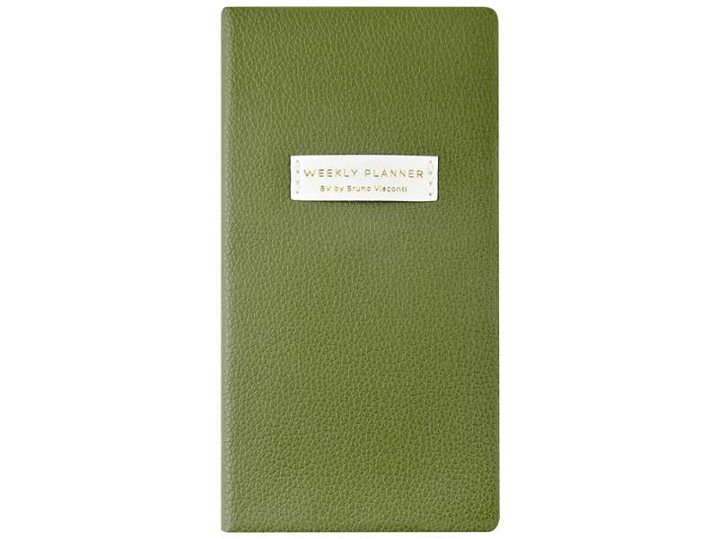 Еженедельник недатированный А6 Verde с нашивкой, зеленый №2