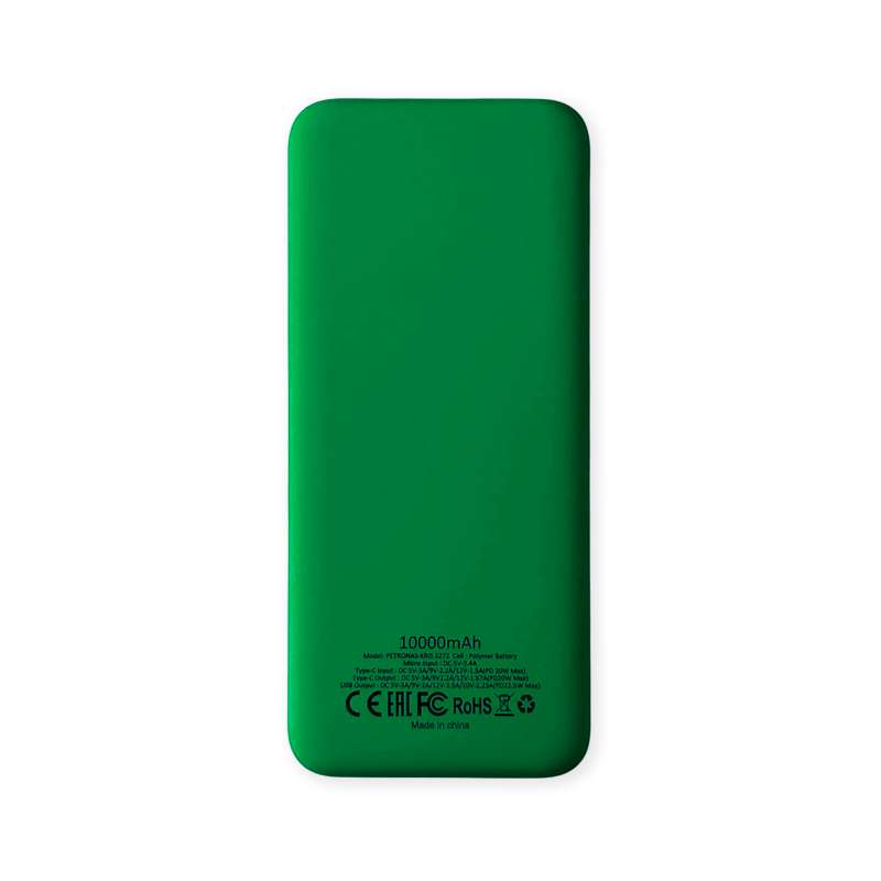 Внешний аккумулятор Kris soft touch, 10000mAh (Зелёный) №3