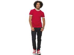 Футболка Adelaide мужская, красный/белый №5