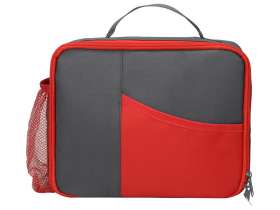 Изотермическая сумка-холодильник Breeze для ланч-бокса, серый/красный №4
