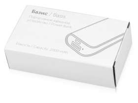 Портативное зарядное устройство (power bank) Basis, 2000 mAh, черный №4
