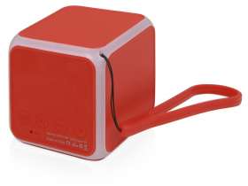 Портативная колонка Cube с подсветкой, красный №10