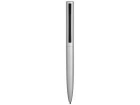 Ручка металлическая шариковая Bevel, серебристый/черный №3