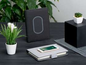 Органайзер с беспроводной зарядкой 5000 mAh Powernote, светло-серый №17