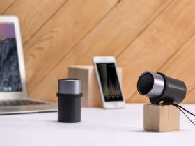 Портативные парные колонки Qjet TWS Mates с черными кольцами №8