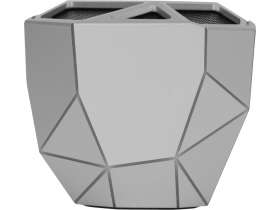 Портативная колонка Geo, серебристый + синяя подсветка №8