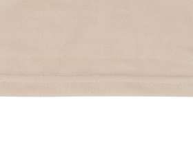 Плед флисовый Natty из переработанного пластика, бежевый с розовой лентой №4