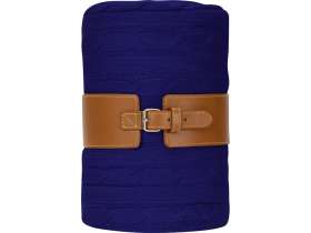 Плед акриловый Braid NEW, темно-синий №4