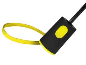 Зонт-полуавтомат складной Motley с цветными спицами, черный/желтый №6