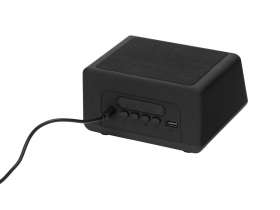 Беспроводная колонка с часами и функцией беспроводной зарядки Sentry, черный №8