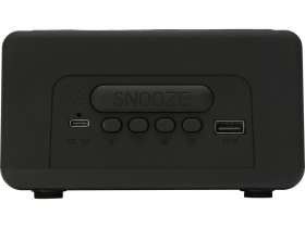 Беспроводная колонка с часами и функцией беспроводной зарядки Sentry, черный №4