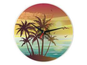 Часы настенные круглые из стекла 28 см Thames №3