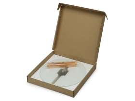 Часы настенные круглые из стекла 28 см Thames №7