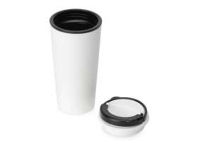Стакан-тамблер Moment с кофейной крышкой, 350 мл, цвет белый №2