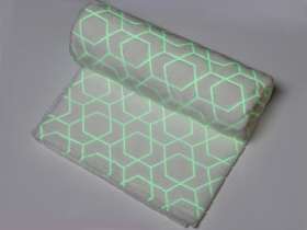 Светящийся в темноте плед Lattice белый №2