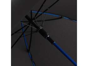 Зонт-трость 1084 Colorline с цветными спицами и куполом из переработанного пластика, черный/синий №4