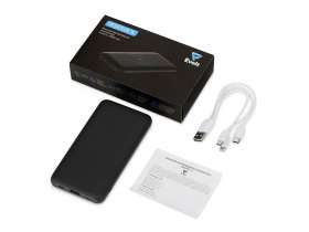 Внешний беспроводной аккумулятор с подсветкой лого Reserve X v.2, 8000 mAh, ярко-черный №6