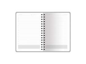 Ежедневник полудатированный А5 Orbit, черный №2