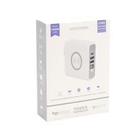 Внешний аккумулятор Gemini с беспроводной зарядкой и сетевым адаптером, 10000 mAh, белый №4