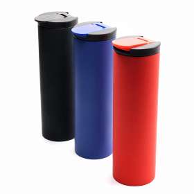 Термокружка с двойной металлической стенкой Rolly, софт-тач, красный №3