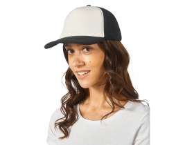 Бейсболка под сублимацию с сеткой Newport, белый/черный №3