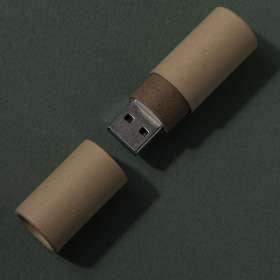 USB flash-карта TUBE (16Гб), натуральная, 6,0х1,7х1,7 см, картон №3