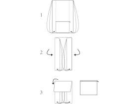 Складной рюкзак со шнурком Coss, heather dark red №5