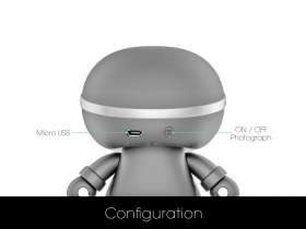 Портативный динамик Bluetooth XOOPAR mini XBOY, серый №8