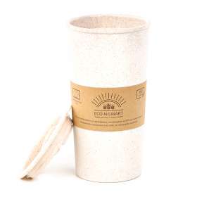 Термостакан с двойной стенкой Flathat из пшеничного волокна, бежевый №2