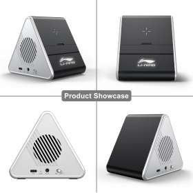 Колонка Dorn с беспроводной зарядкой и подсветкой гравировки, черный №9