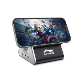 Колонка Dorn с беспроводной зарядкой и подсветкой гравировки, черный №2