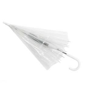 Зонт-трость Klar с прозрачным куполом, белый  №3