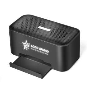 Беспроводная колонка Riffle с подсветкой гравировки, черный №2