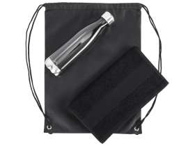 Спортивный набор из бутылки и полотенца Beginner, черный №2