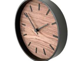 Часы настенные Tiger S, черный, орех №5