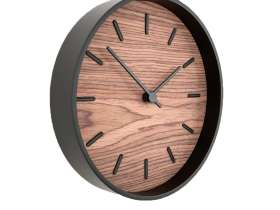 Часы настенные Tiger S, черный, орех №6