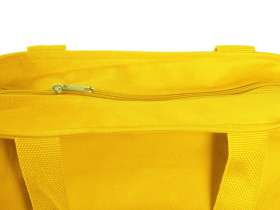 Сумка на молнии Zipper из хлопка 280 г c карманом на молнии спереди, желтый №7
