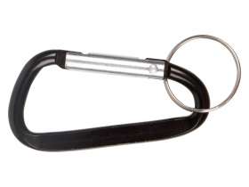 Брелок-карабин из переработанного алюминия Alumina, черный №2