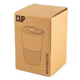 Термостакан пластиковый Wavy с манжетой, чёрный №4