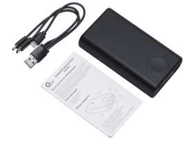 Внешний беспроводной аккумулятор 2-в-1 с функцией зарядки Apple Watch, QC/PD AtomIQ, 10000 мАч, черный №9