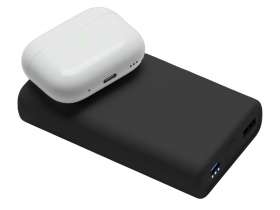 Внешний беспроводной аккумулятор 2-в-1 с функцией зарядки Apple Watch, QC/PD AtomIQ, 10000 мАч, черный №7