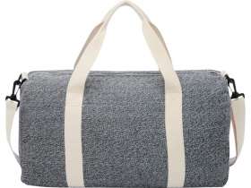 Спортивная сумка из переработанного хлопка и полиэстера плотностью 210 г/м2 Pheebs, черный/натуральный №2