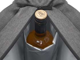 Сумка-холодильник Fabrizio со штопором, серый/черный №6