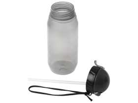 Бутылка для воды с трубочкой Little, 400 мл, серый №5