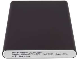 Портативное зарядное устройство Pep 4000 mAh, черный №4