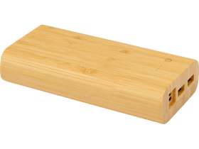 Портативное зарядное устройство Tulda из бамбука, 20 000 мАч, натуральный №4