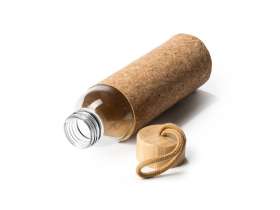 Бутылка стеклянная LAWAS в чехле из натуральной пробки, 500 мл, прозрачный/бежевый №2