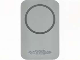Магнитный беспроводной внешний аккумулятор MagnetIQ, 5000 mah, 10 W, серый Cool gray 7C №17